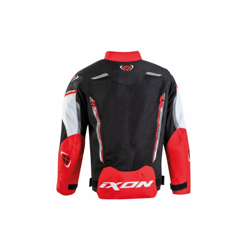 Dětská bunda na motorku IXON Striker Air černo-červeno-bílá