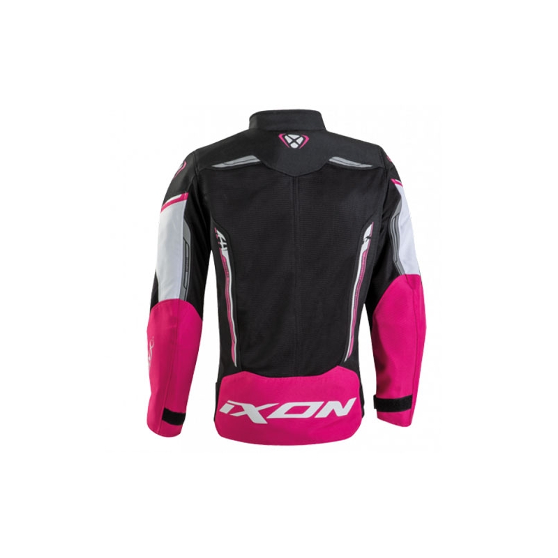 Dětská bunda na motorku IXON Striker Air černo-bílo-růžová