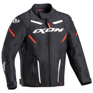 Dětská bunda na motorku IXON Striker černo-bílá