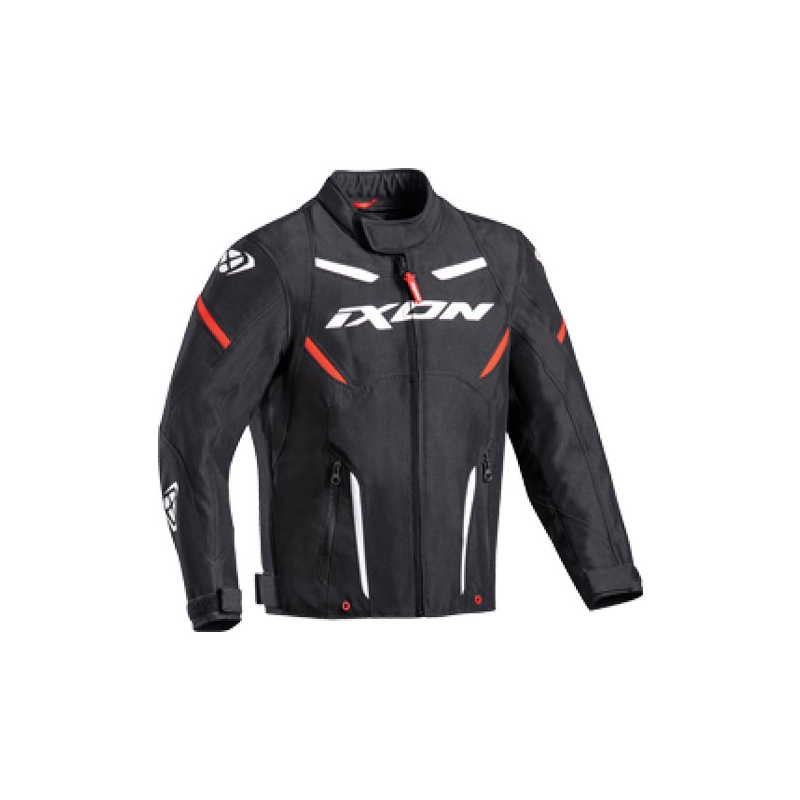 Dětská bunda na motorku IXON Striker černo-bílá