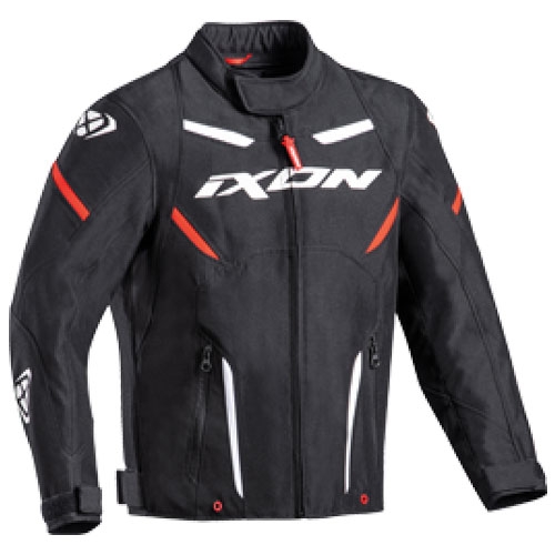 Dětská bunda na motorku IXON Striker černo-bílá Velikost: 8