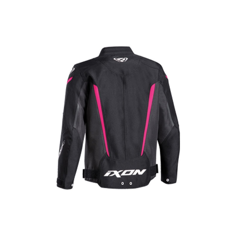 Dětská bunda na motorku IXON Striker černo-růžová
