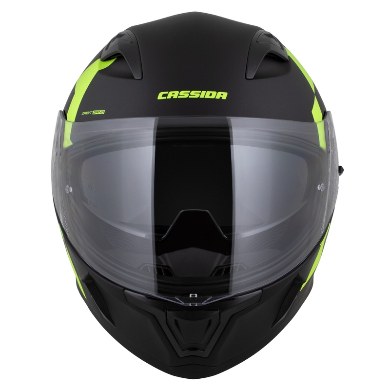 Integrální přilba Cassida Orbit Grind matná černo-fluo žlutá
