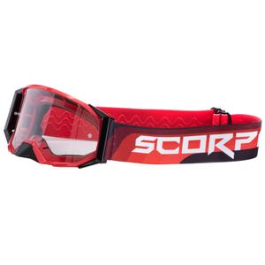 Motokrosové brýle Scorpion E24 červeno-černé s čirým plexi