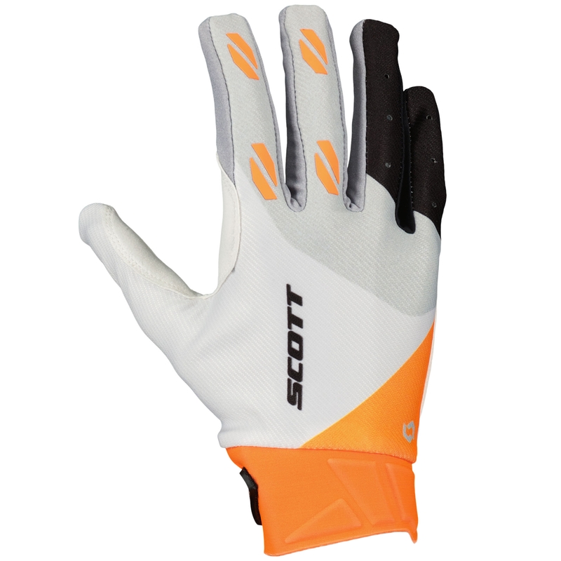 Motokrosové rukavice SCOTT EVO RACE bílo-oranžové