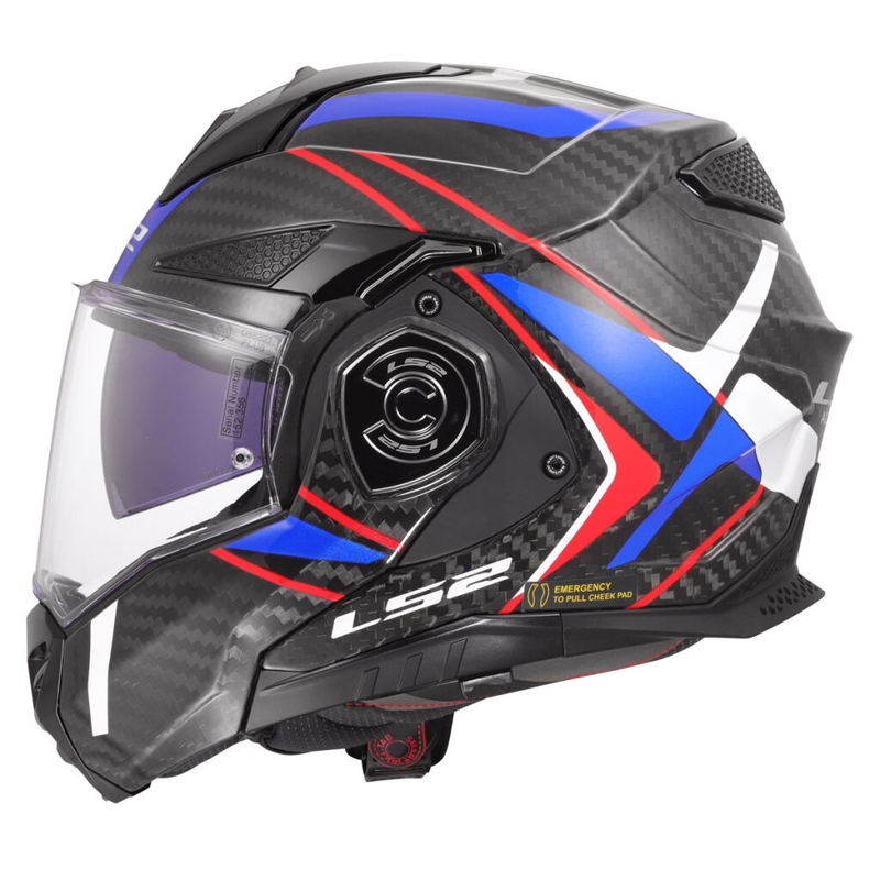 Překlápěcí helma na motorku LS2 FF901 Advant X C Future II bílo-modrá