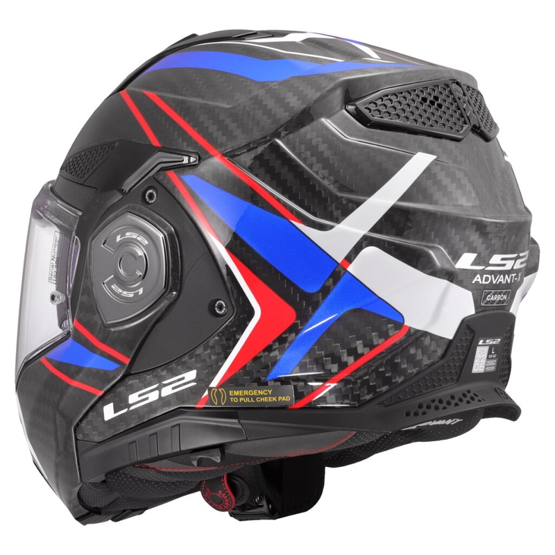 Překlápěcí helma na motorku LS2 FF901 Advant X C Future II bílo-modrá