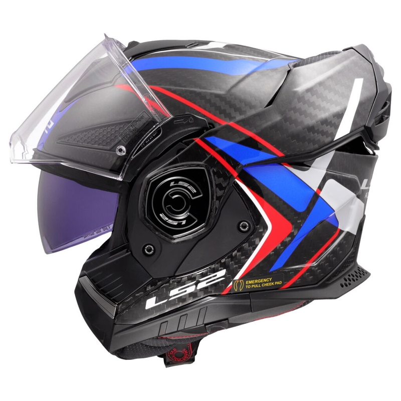 Překlápěcí helma na motorku LS2 FF901 Advant X C Future II bílo-modrá