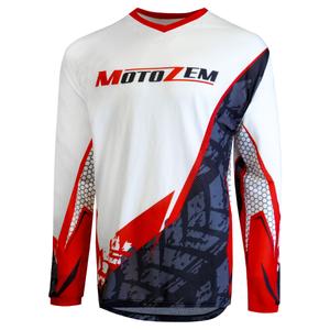 Motokrosový dres Motozem bílo-černo-červený