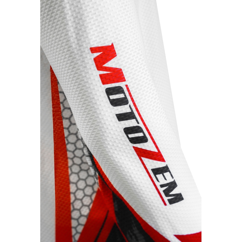 Motokrosový dres MotoZem bílo-černo-červený