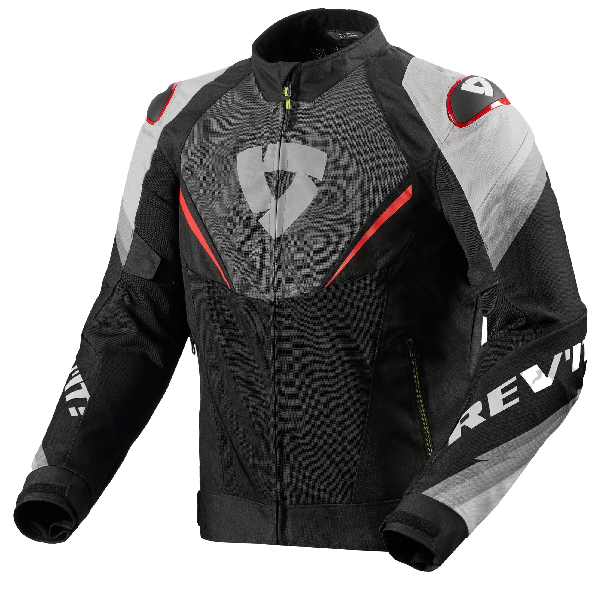 Bunda na motorku Revit Quantum 3 Air šedo-červená Velikost: XS