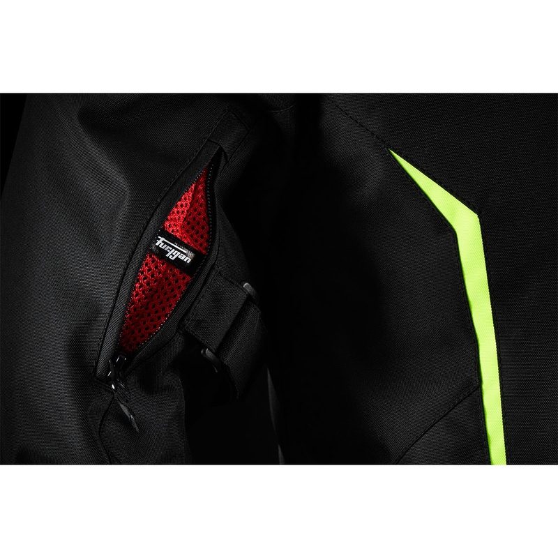 Bunda na motorku Furygan Yori černo-bílo-fluo žlutá