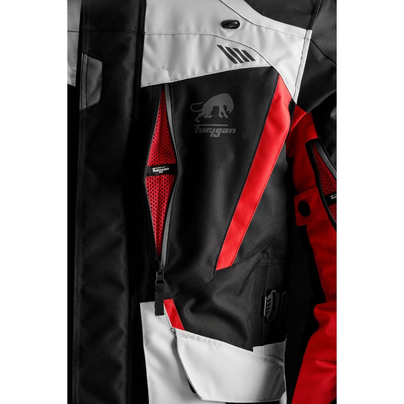 Bunda na motorku Furygan Apalaches Evo černo-béžovo-červená