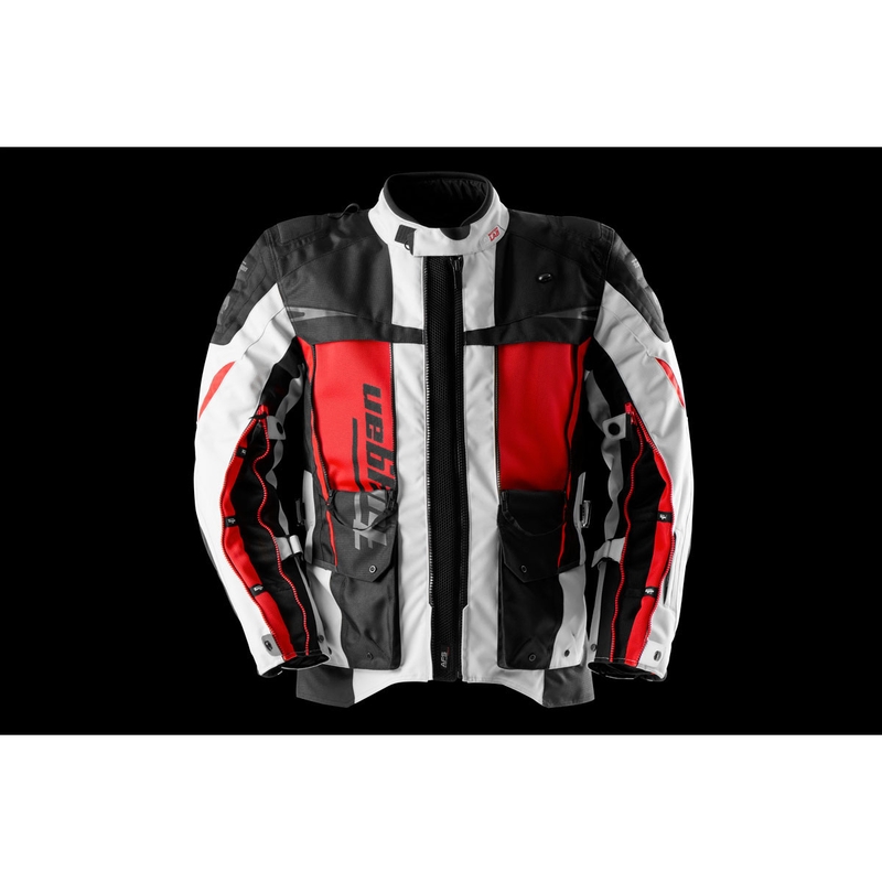 Bunda na motorku Furygan Montroc Kevlar® Primaloft® 3IN1+ černo-béžovo-červená