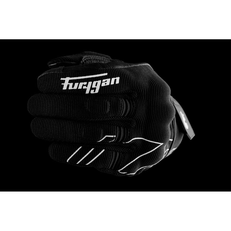 Rukavice na motorku Furygan Jet Neon D3O černo-bílé