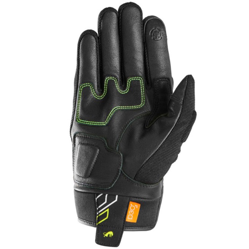 Rukavice na motorku Furygan Jet Neon D3O černo-bílo-fluo žluté
