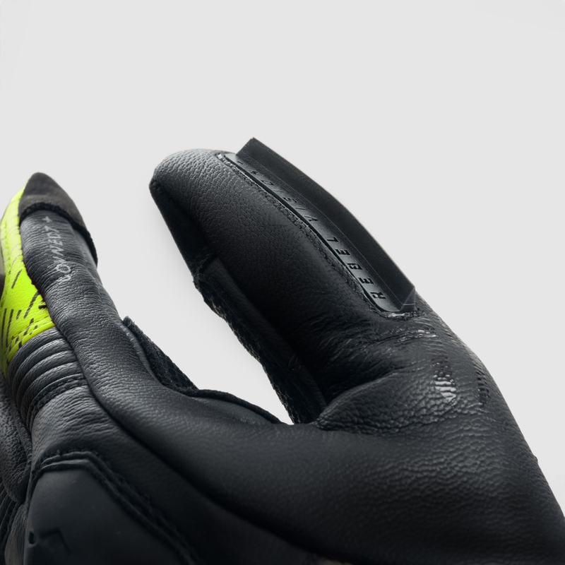Rukavice na motorku Rebelhorn Viper černo-šedo-fluo žluté
