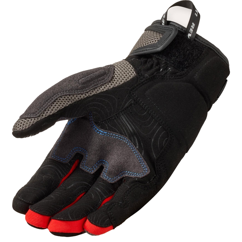 Rukavice na motorku Revit Cavern šedo-červené