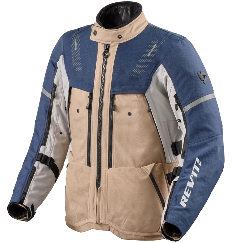 Bunda na motorku Revit Sand 5 H2O pískovo-modrá