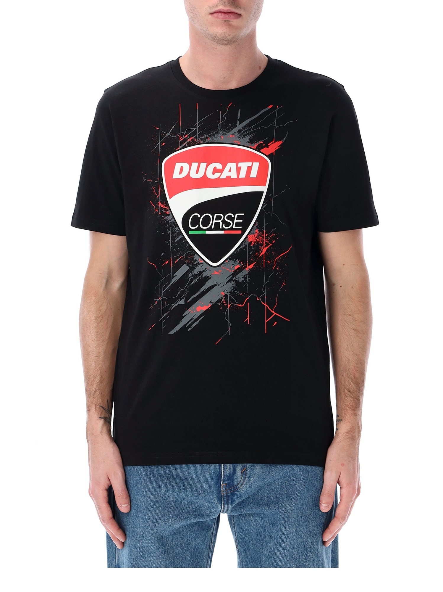 Tričko Ducati Scratched Texture černé Velikost: M