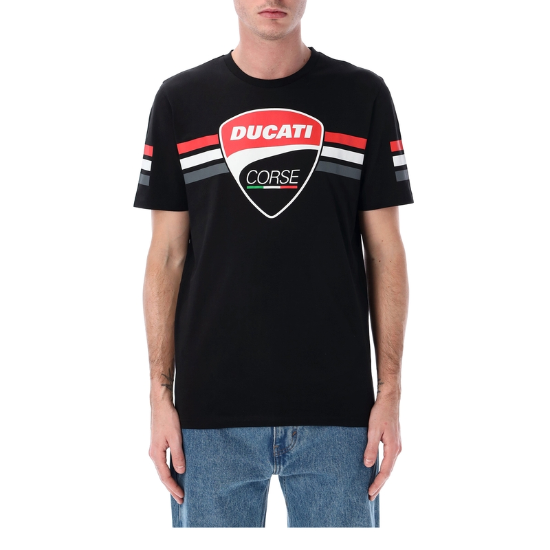 Tričko Ducati Stripes Badge černé