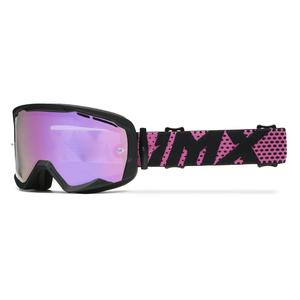 Motokrosové brýle iMX Endurance Flip černo-růžové s iridiovým plexi