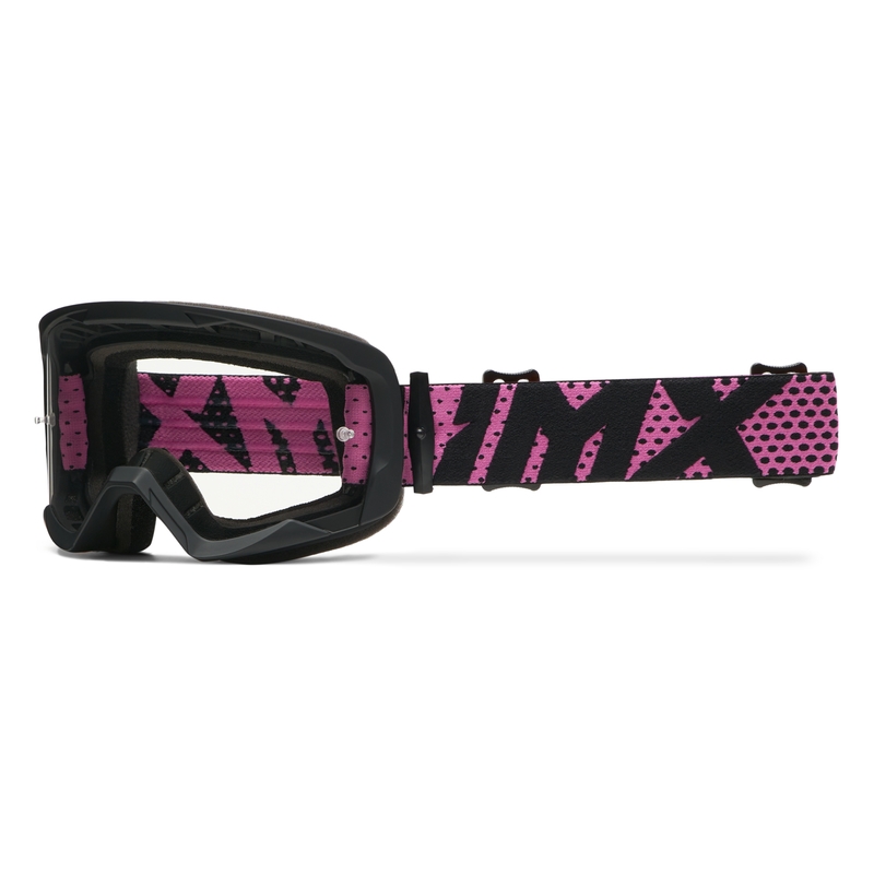 Motokrosové brýle iMX Endurance Flip černo-růžové s iridiovým plexi