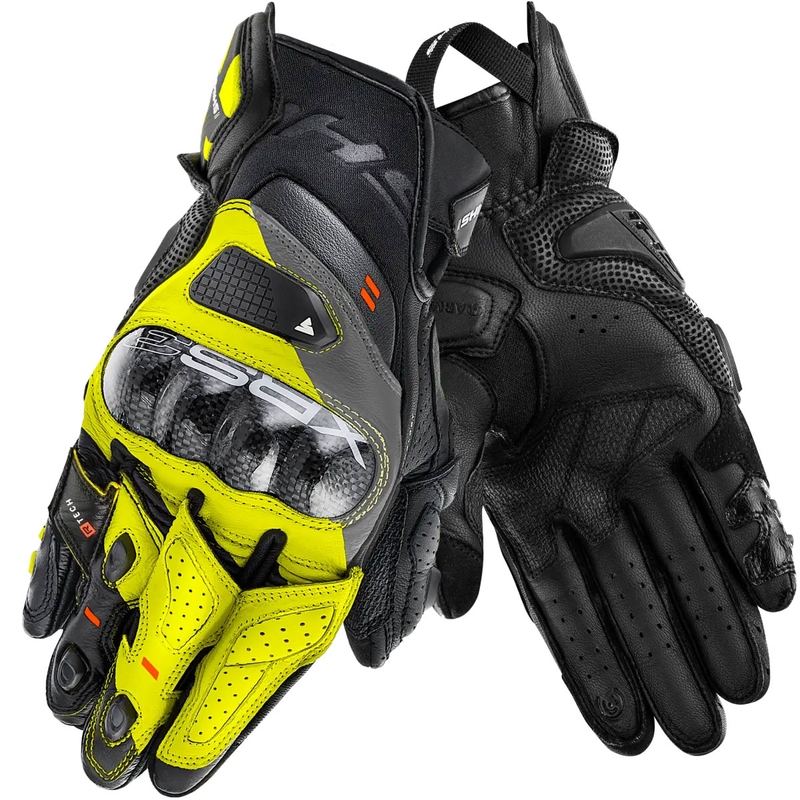 Rukavice na motorku Shima XRS-3 fluo žluté