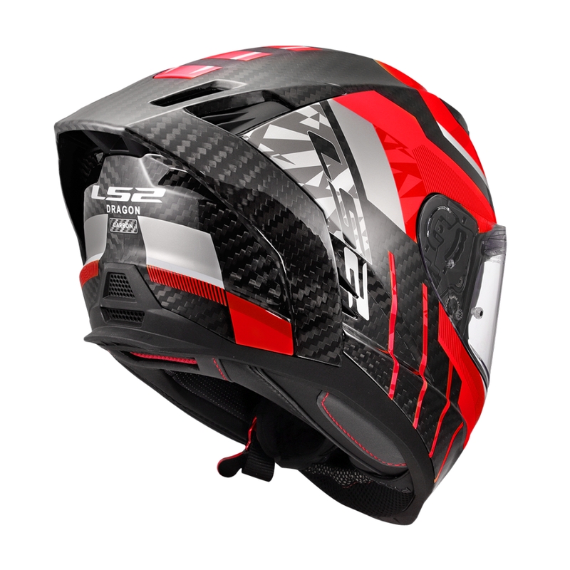 Integrální helma na motorku LS2 FF807 Dragon Trax červená