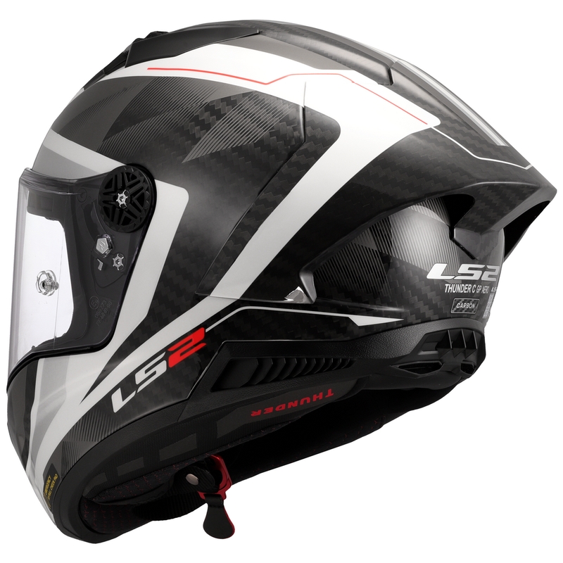 Integrální helma na motorku LS2 FF805 Thunder C GP Aero Raute bílo-šedá