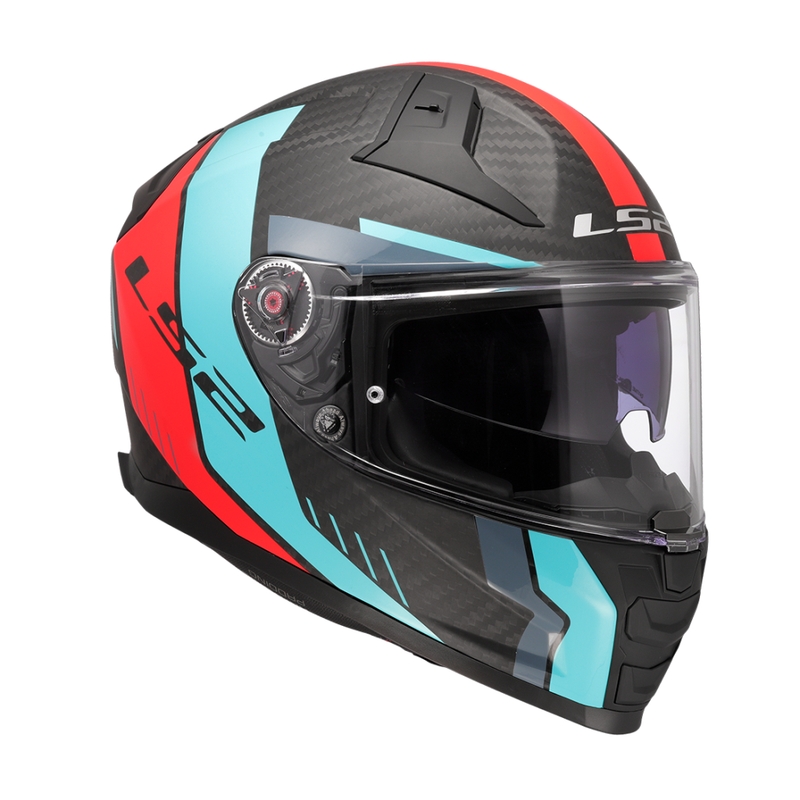Integrální helma na motorku LS2 FF811 Vector II C Grid červeno-tyrkysová