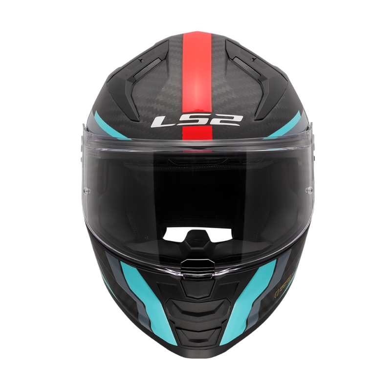 Integrální helma na motorku LS2 FF811 Vector II C Grid červeno-tyrkysová