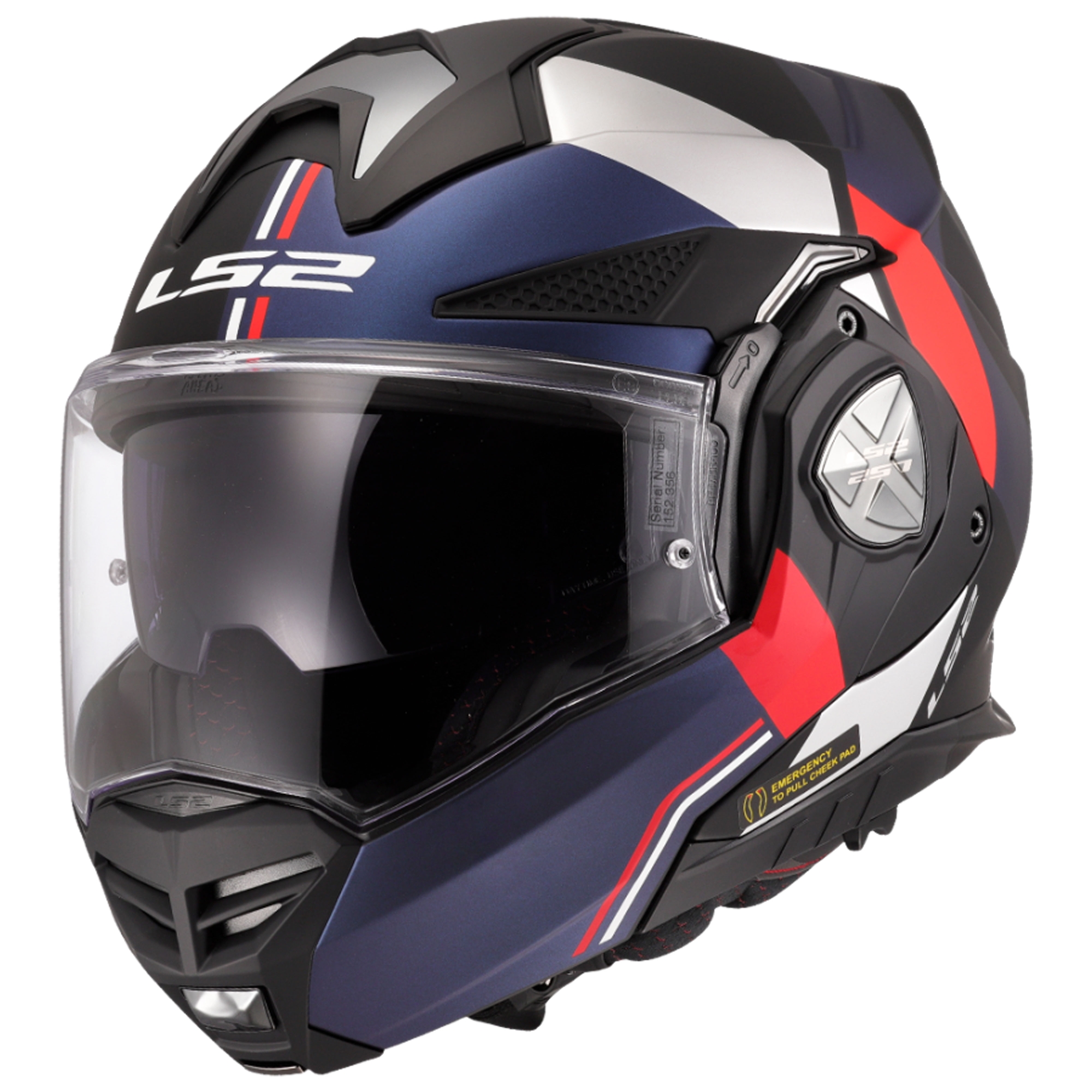 Překlápěcí helma na motorku LS2 FF901 Advant X Ultra modro-červená Velikost: XS