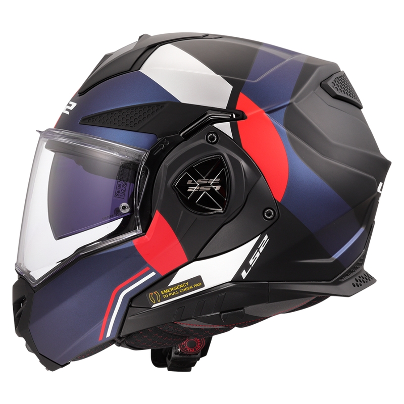 Překlápěcí helma na motorku LS2 FF901 Advant X Ultra modro-červená