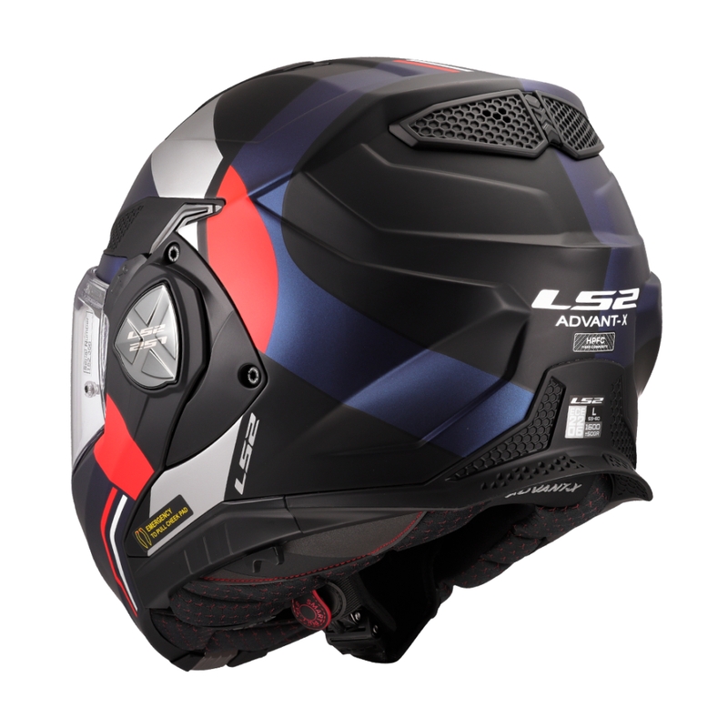 Překlápěcí helma na motorku LS2 FF901 Advant X Ultra modro-červená