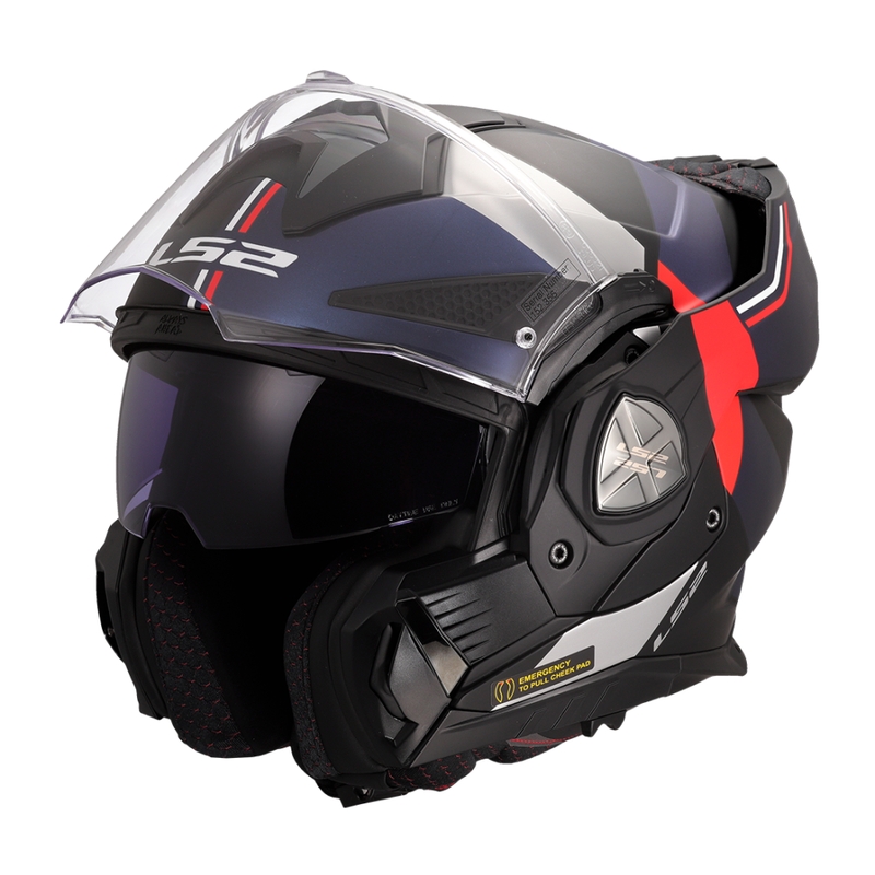 Překlápěcí helma na motorku LS2 FF901 Advant X Ultra modro-červená
