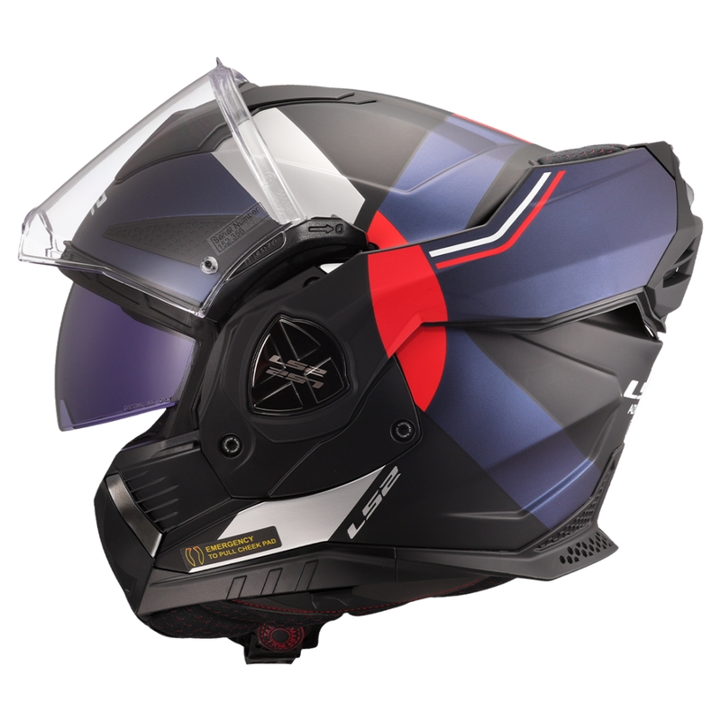 Překlápěcí helma na motorku LS2 FF901 Advant X Ultra modro-červená