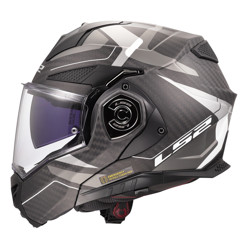 Překlápěcí helma na motorku LS2 FF901 Advant X C Horizon stříbrno-šedá