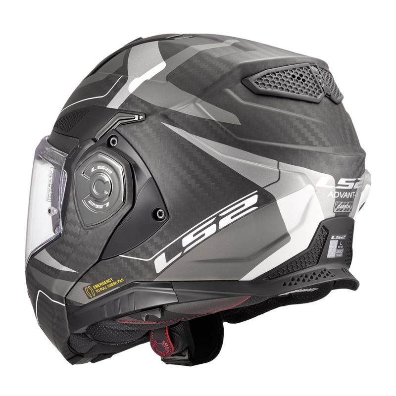 Překlápěcí helma na motorku LS2 FF901 Advant X C Horizon stříbrno-šedá
