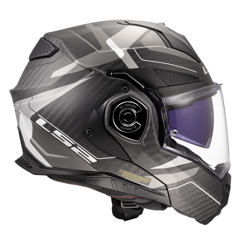 Překlápěcí helma na motorku LS2 FF901 Advant X C Horizon stříbrno-šedá