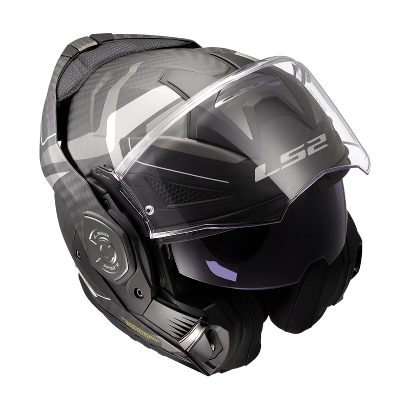 Překlápěcí helma na motorku LS2 FF901 Advant X C Horizon stříbrno-šedá