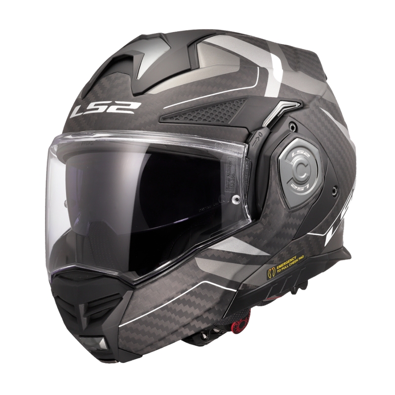 Překlápěcí helma na motorku LS2 FF901 Advant X C Horizon stříbrno-šedá