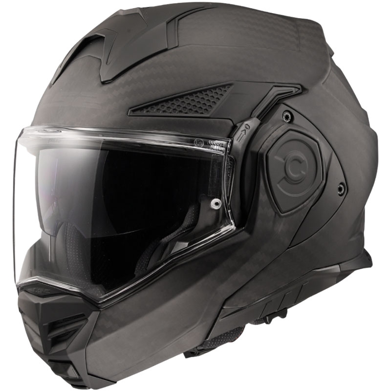 Překlápěcí helma na motorku LS2 FF901 Advant X Solid Carbon matná černá
