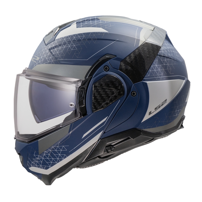 Překlápěcí helma na motorku LS2 FF910 Advant II Astral matná modro-šedá