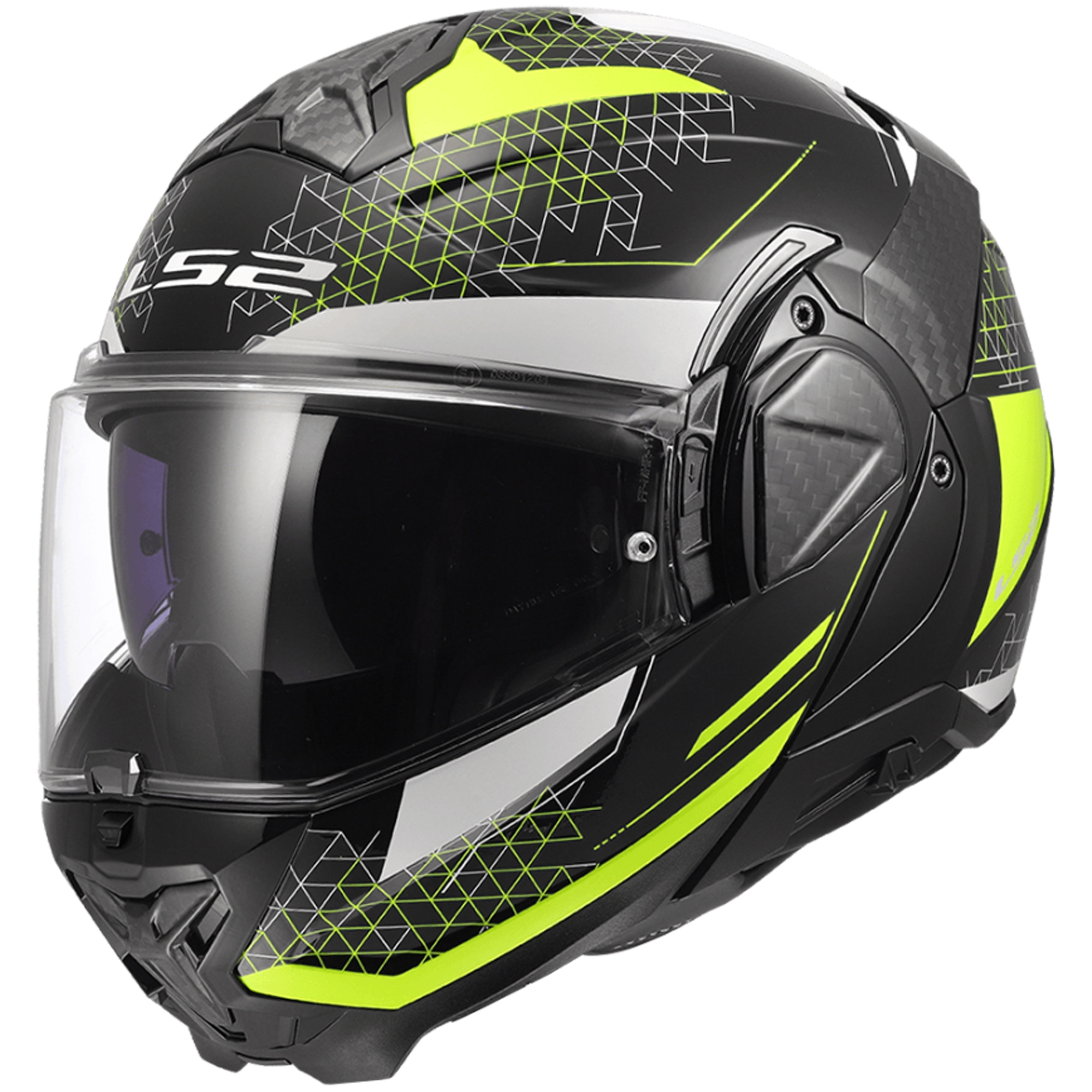 Překlápěcí helma na motorku LS2 FF910 Advant II Astral fluo žlutá Velikost: XS