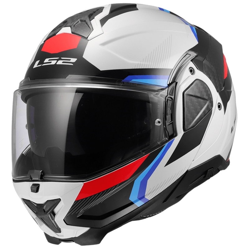 Překlápěcí helma na motorku LS2 FF910 Advant II Triple bílo-modro-červená