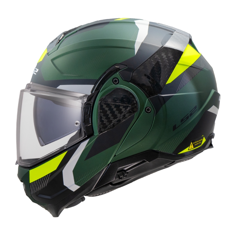 Překlápěcí helma na motorku LS2 FF910 Advant II Triple olivově zelená
