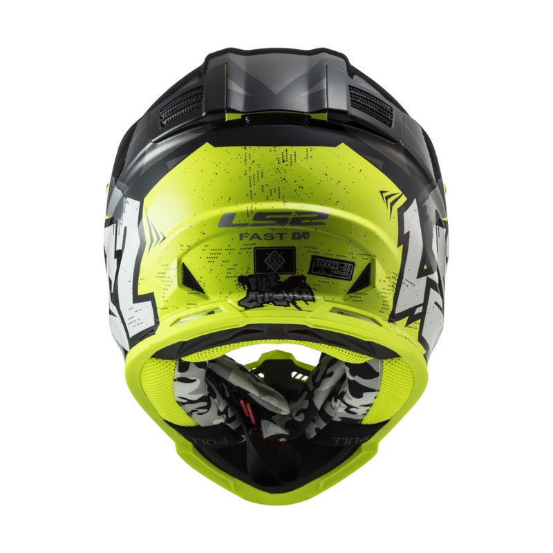 Dětská motokrosová přilba LS2 MX437 Fast EVO Mini Crusher černo-žlutá