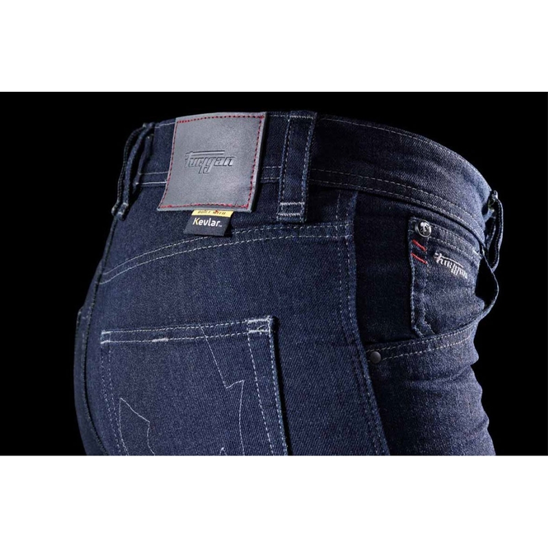 Dámské džíny na motorku Furygan Nikita X Kevlar® Mom Fit tmavě modré