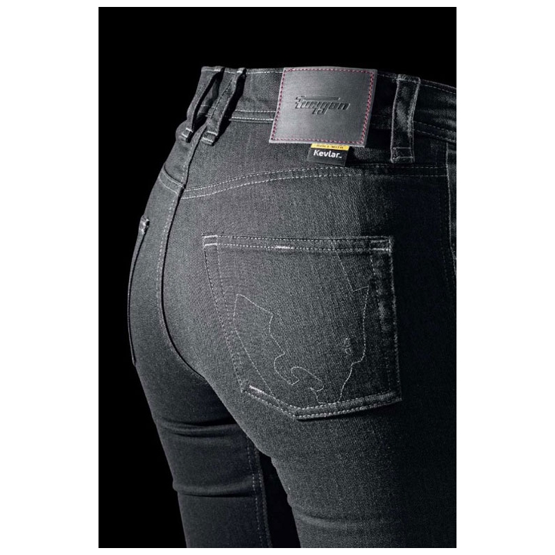 Dámské džíny na motorku Furygan Nikita X Kevlar® Mom Fit tmavě šedé